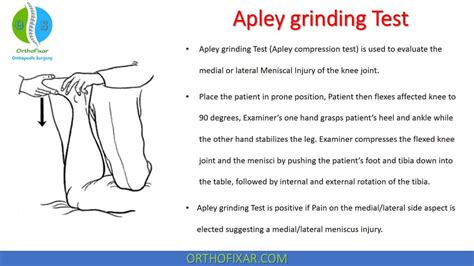 apley's test for medial tear